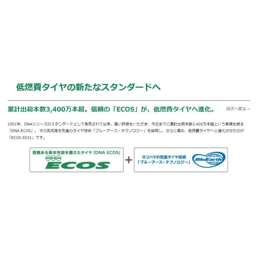 ECOS 2026年製造 YOKOHAMA 165/50R15 ES31 エコス 国産 日本製 新品