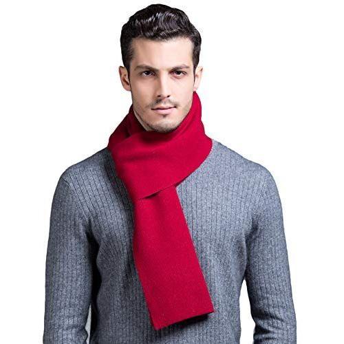 国際ブランド Riona メンズ ウール 100 マフラー 秋 冬 大判 おしゃれ 暖かい 羊毛 マフラー ギフト用の箱 包装 レッド 赤 日本製 Bitcode Pro