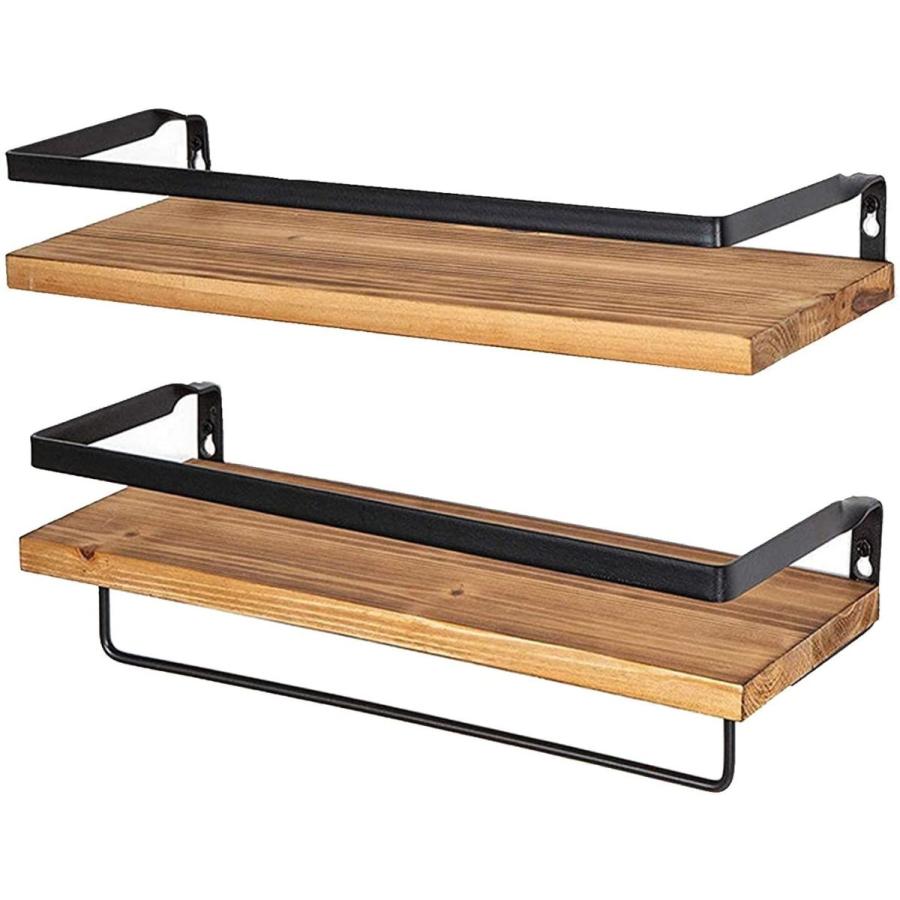 激安 壁掛け棚 木製 壁 棚 賃貸 ウォールシェルフ 壁面 幅42 奥行14 5 高さ7cm 飾り 収納 おしゃれ ラック トイレ 2個セット