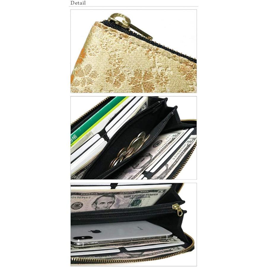 最安値で レディース ウォレット ロング 京都 西陣織 財布 長財布 牛革 西陣織り財布 ピンク 女性 小銭入れあ ラウンドファスナー ラウンドジップ 財布 Haesf Org