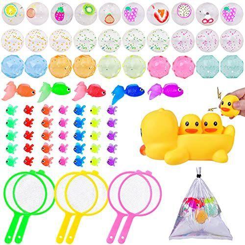 Leehur スーパーボールすくい おうち金魚すくい 縁日 おもちゃセット アヒル お風呂おもちゃ スペア紙