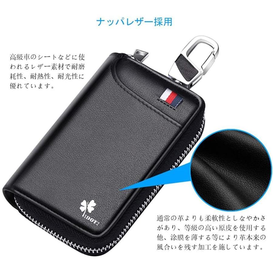 キーケース 本革 レザー 車 スマートキー Ic カード入り 免許証 小銭 札入れ付き ファスナー 6連 皮 キーホルダー 多機能 メンズ Jtosストア 通販 Yahoo ショッピング