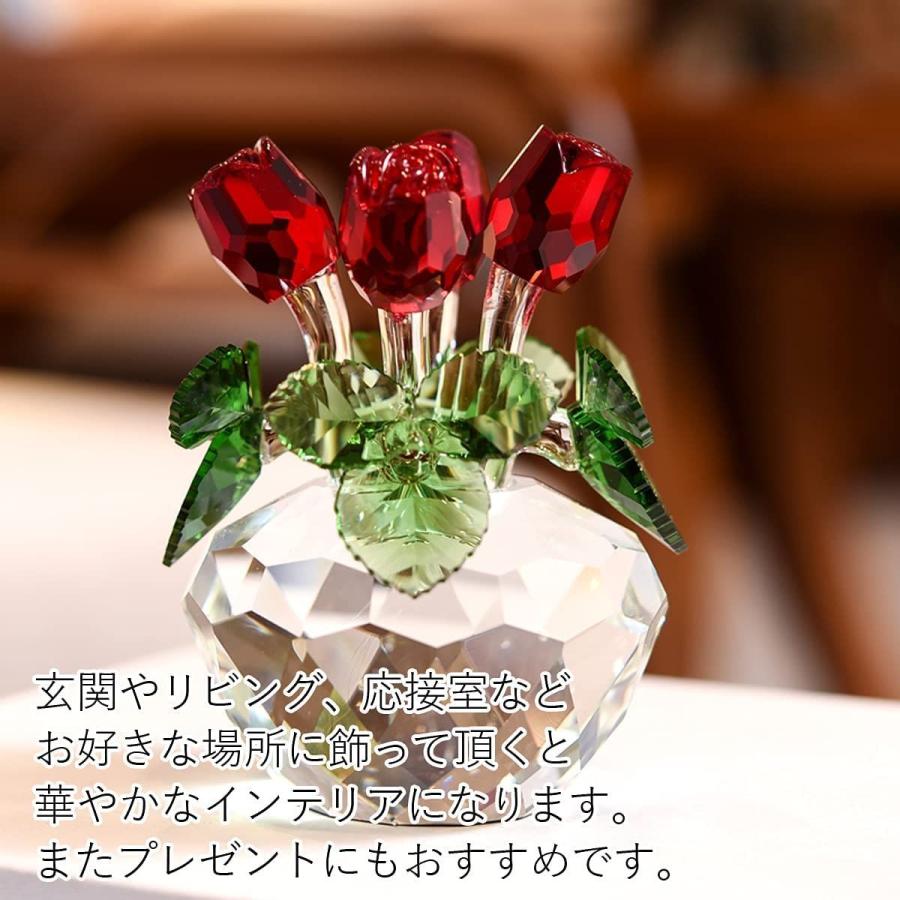 バラ クリスタル インテリア かわいい ギフト 花 飾り花 風水 アイテム オブジェ 置物 癒し ガラス ペーパーウェイト Elrin Jtosストア 通販 Yahoo ショッピング