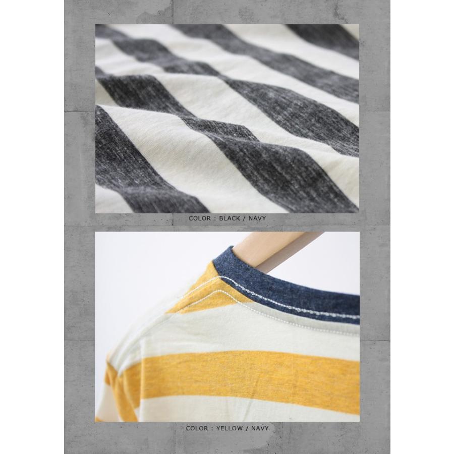 Vネック ボーダー 半袖 Tシャツ レッド イエロー ブラック grn014 |  | 05