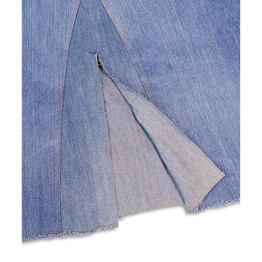 デニム ロング スカート スリットタイプ 総丈88〜96cm ユーズド リメイク レディース KM001 レタパ非対応 |  | 12