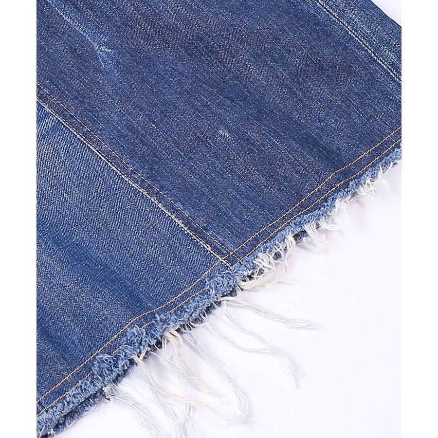 デニム ロング スカート スリットタイプ 総丈88〜96cm ユーズド リメイク レディース KM001 レタパ非対応 |  | 15