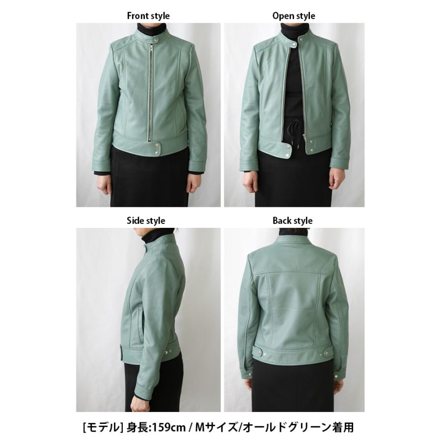 レザージャケット ライダース シングル 革ジャン レディース 本革