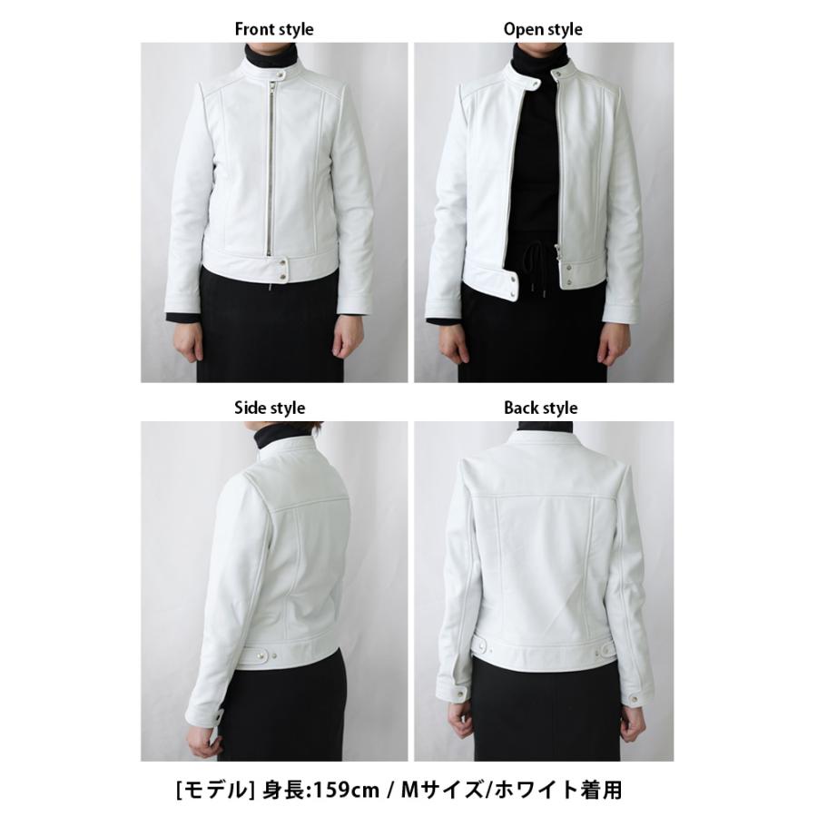 レザー シングルライダースジャケット グリーン/ホワイト 楽天市場】レザージャケット ライダース シングルライダース シングル