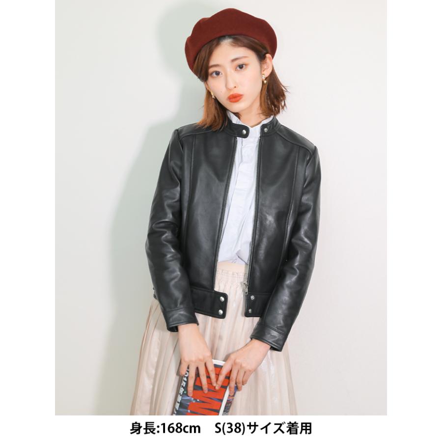 レザージャケット ライダース シングル 革ジャン レディース 本革