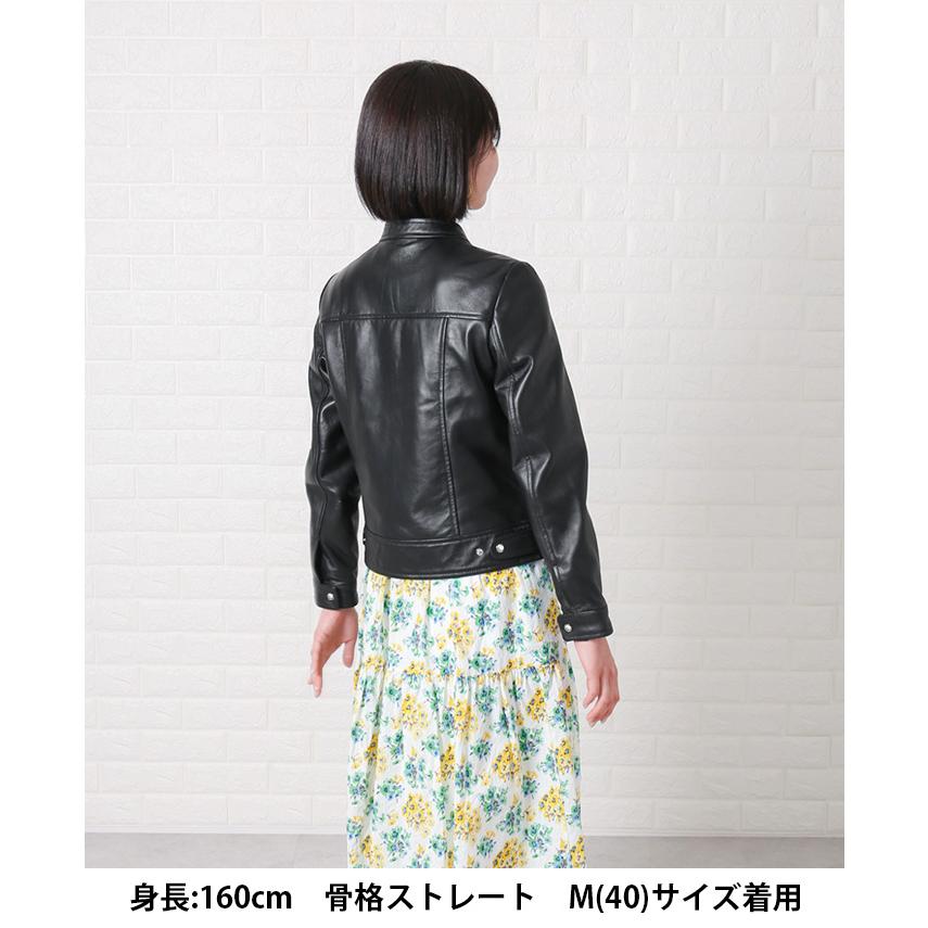 レザージャケット ライダース シングル 革ジャン レディース 本革