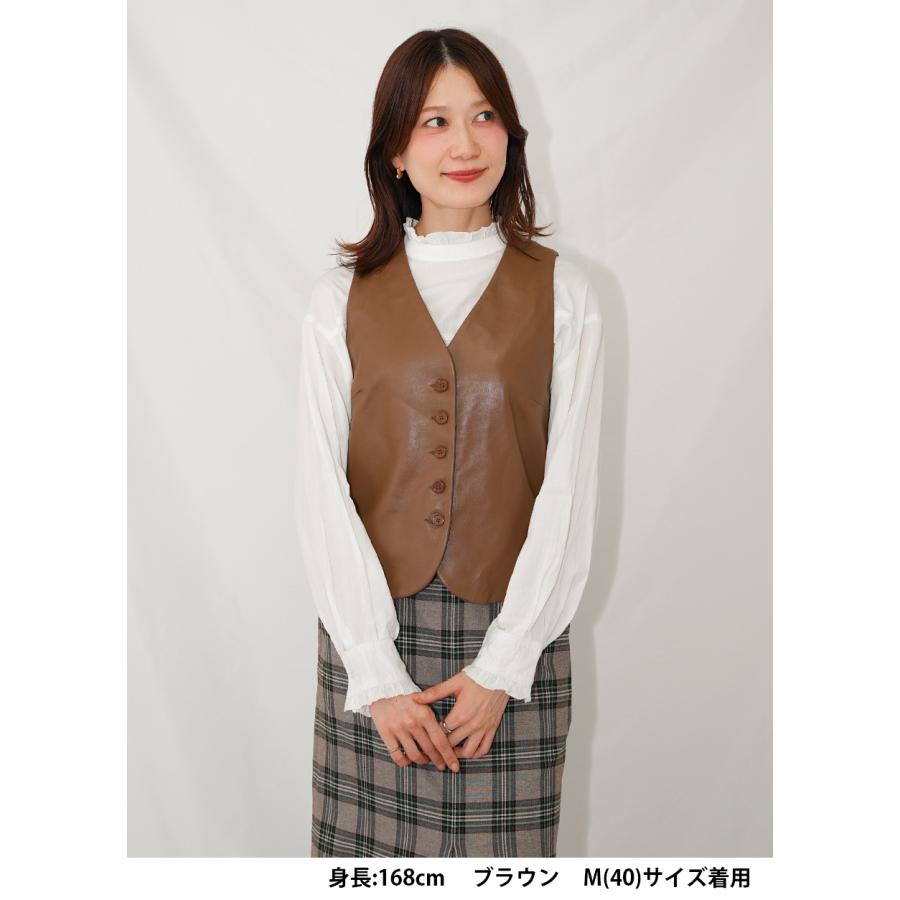 レザーベスト レザージレ 革ベスト 革ジレ レディース 秋冬 本革 羊革