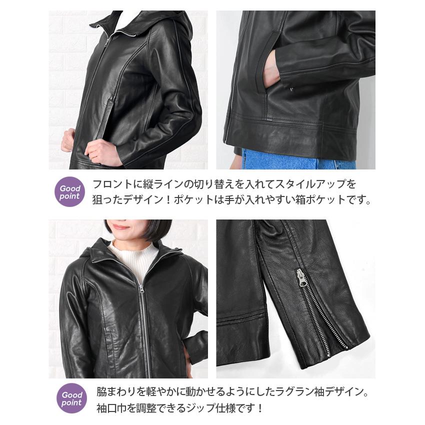レザージャケット パーカー フーディー ジップアップ ラグラン レザージャケット パーカー フーディー ジップアップ ラグラン