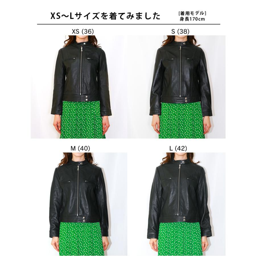 レザージャケット ライダース シングルライダース レディース 革ジャン