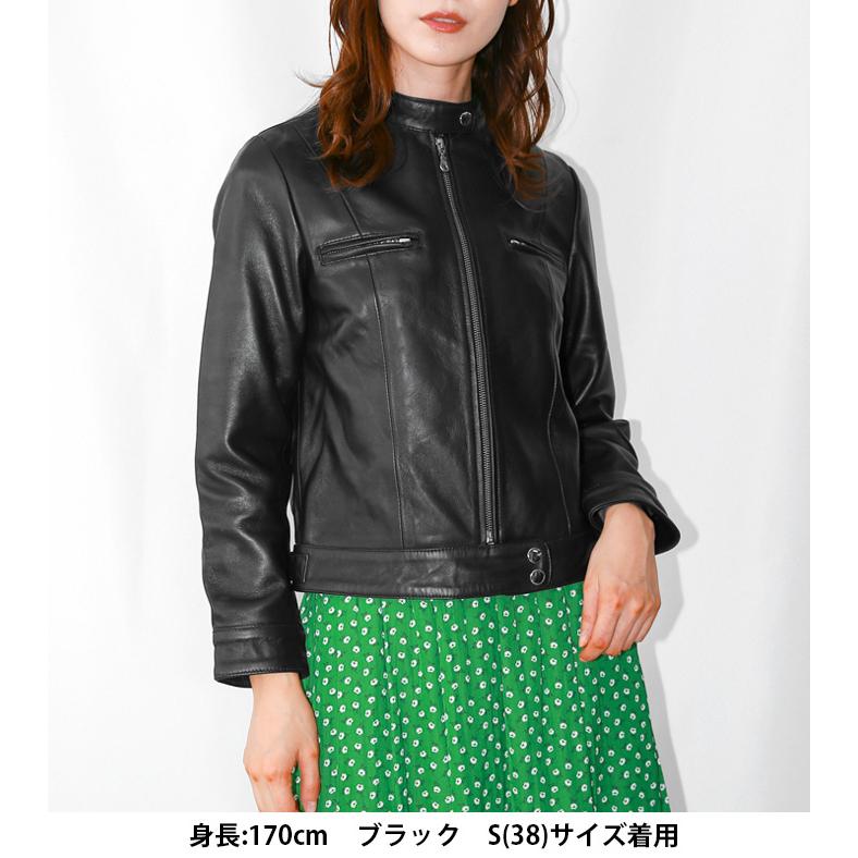 レザージャケット ライダース シングルライダース レディース 革ジャン