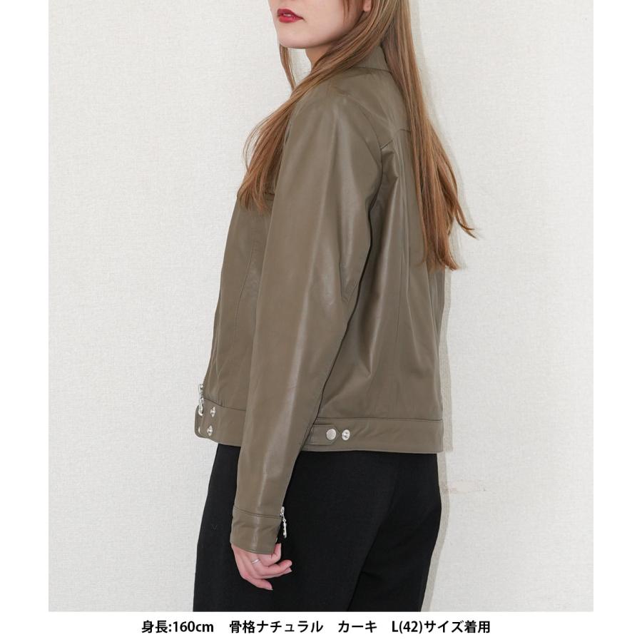 レザージャケット ライダース シングルライダース レディース 革ジャン