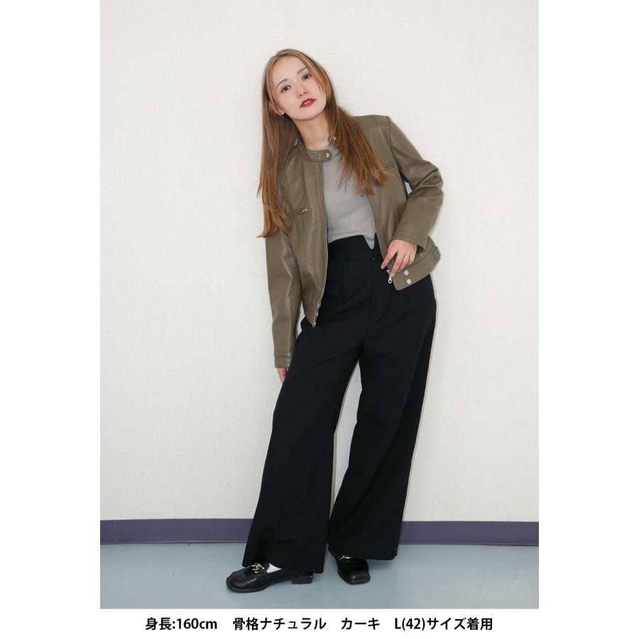 レザージャケット ライダース シングルライダース レディース 革ジャン