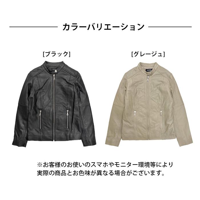レザージャケット シングル  ライダース レディース 革ジャン 本革 ラムレザー L1067 |  | 14