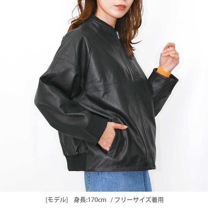 レザージャケット ブルゾン MA-1 革ジャン レディース 本革 羊革 レザージャケット ブルゾン MA-1 革ジャン レディース 本革 羊革