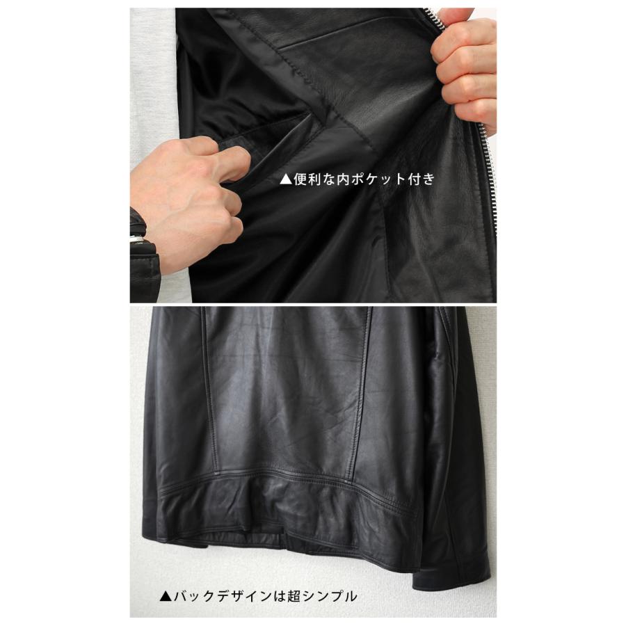 ダブルライダース レザージャケット メンズ ブラック 本革 ラムレザー 革ジャン L1080 |  | 13