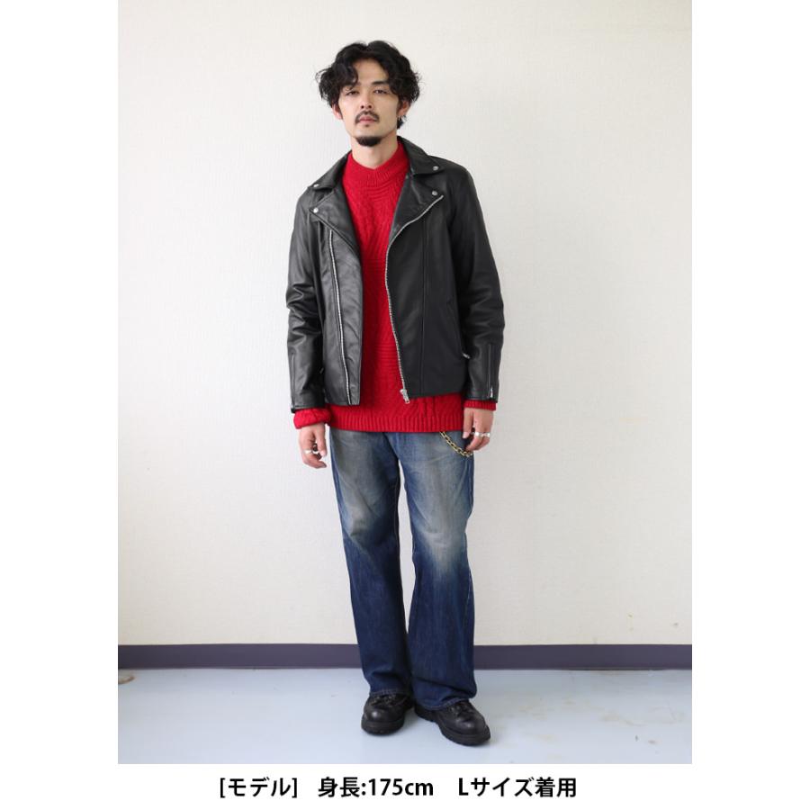 ダブルライダース レザージャケット メンズ ブラック 本革 ラムレザー 革ジャン L1080 |  | 18
