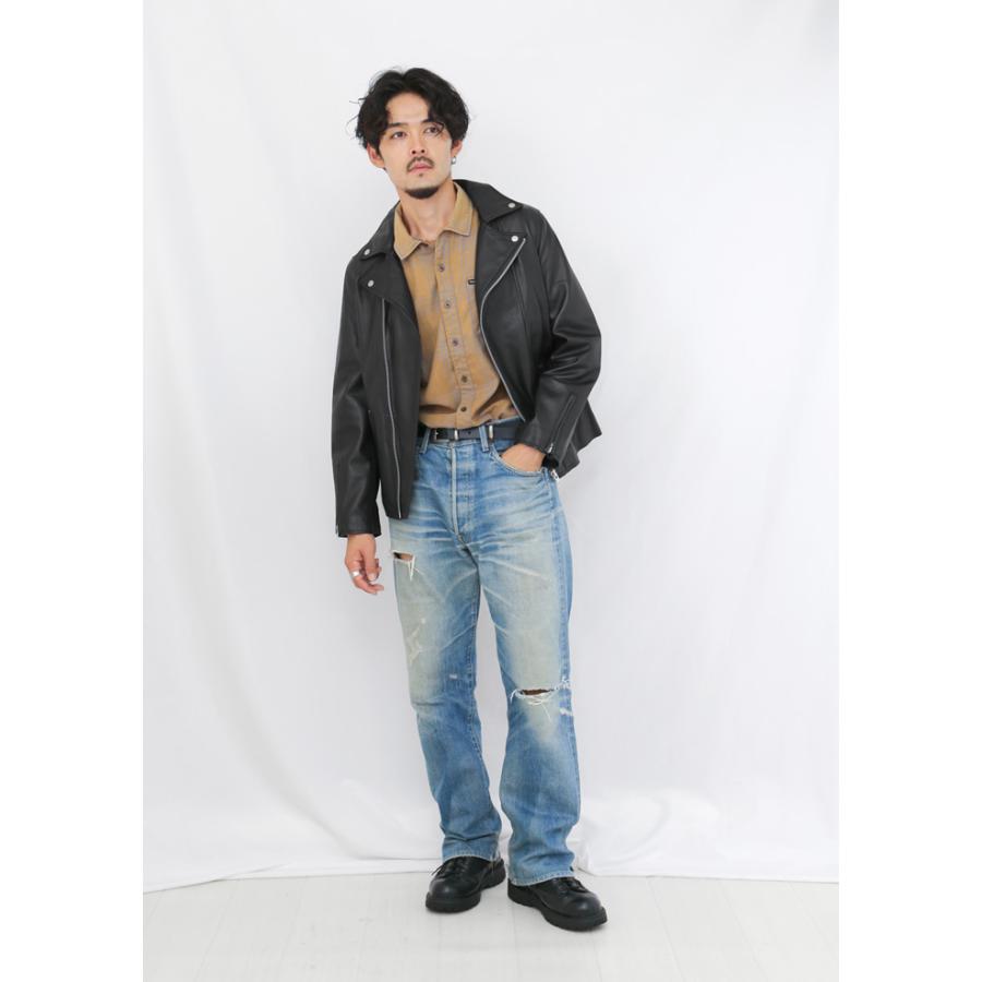 ダブルライダース レザージャケット メンズ ブラック 本革 ラムレザー 革ジャン L1080 |  | 20