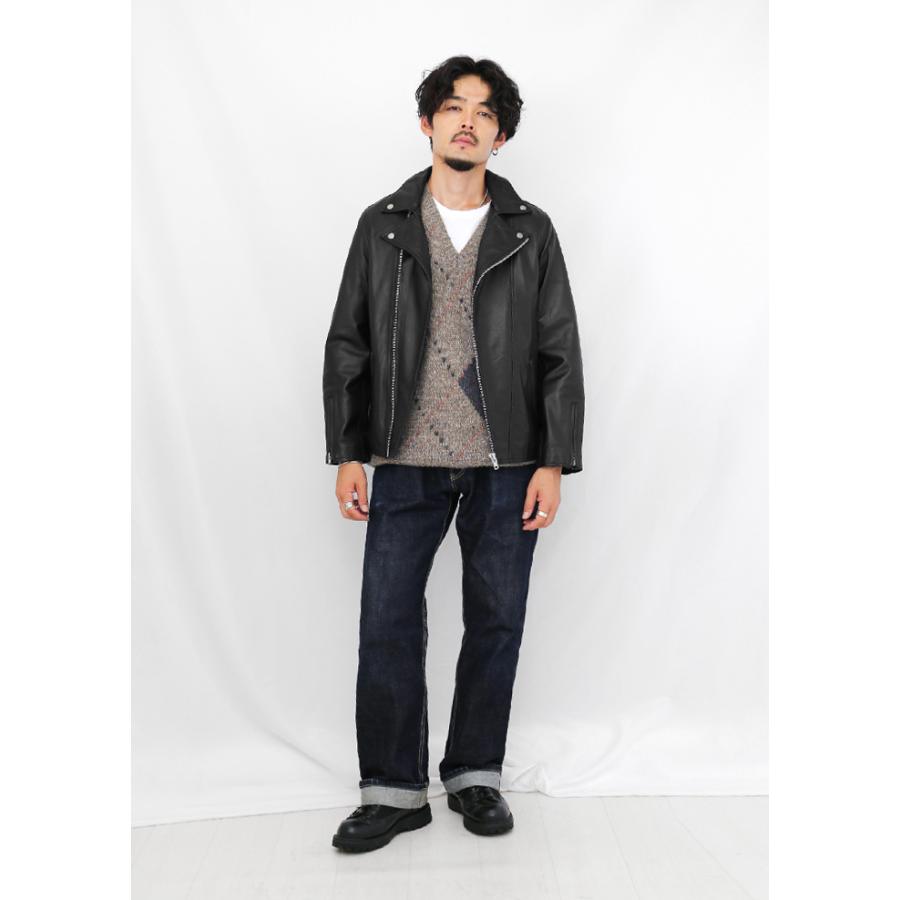 ダブルライダース レザージャケット メンズ ブラック 本革 ラムレザー 革ジャン L1080 |  | 21