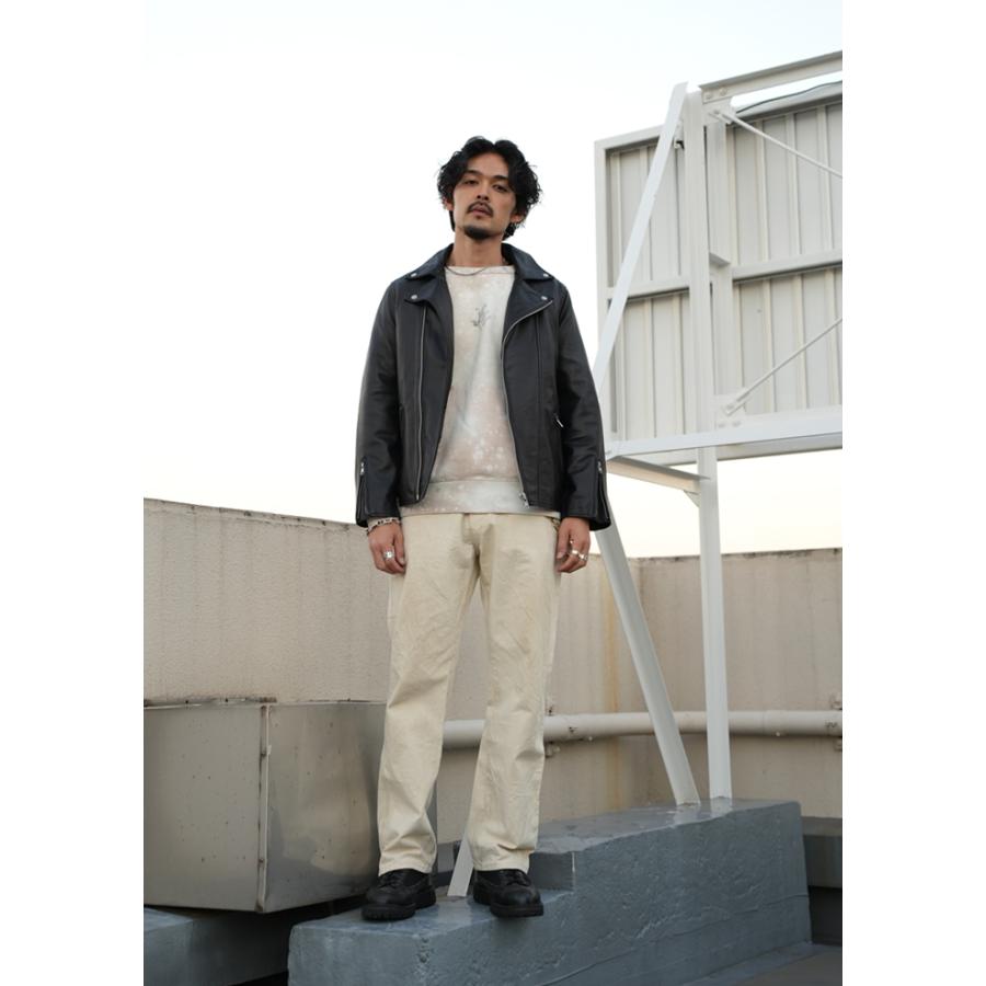 ダブルライダース レザージャケット メンズ ブラック 本革 ラムレザー 革ジャン L1080 |  | 04