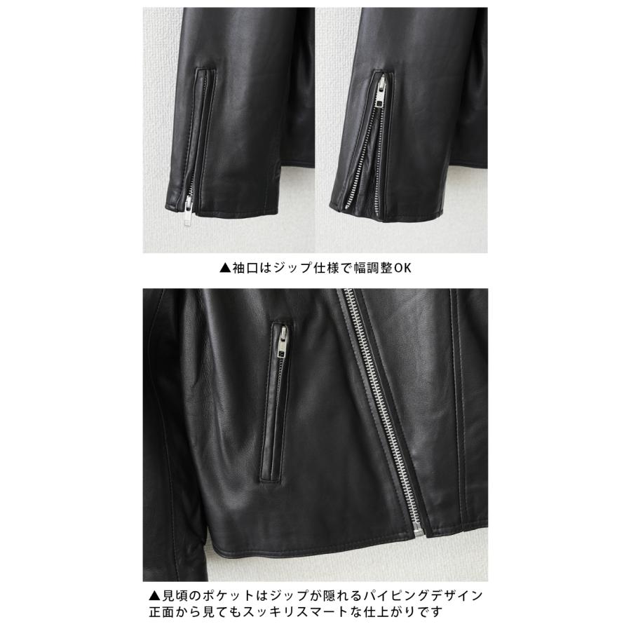 ダブルライダース レザージャケット メンズ ブラック 本革 ラムレザー 革ジャン L1080 |  | 12
