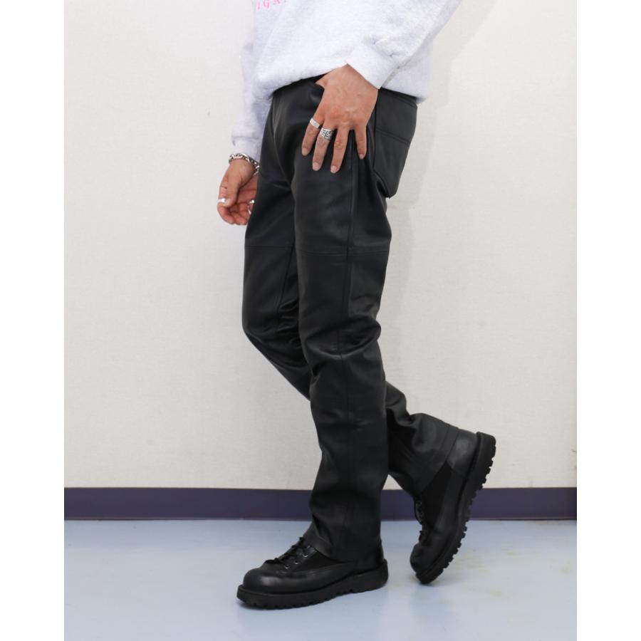 レザーパンツ ボトムス ストレート メンズ 革パンツ 本革 牛革 カウレザー L1112 |  | 15