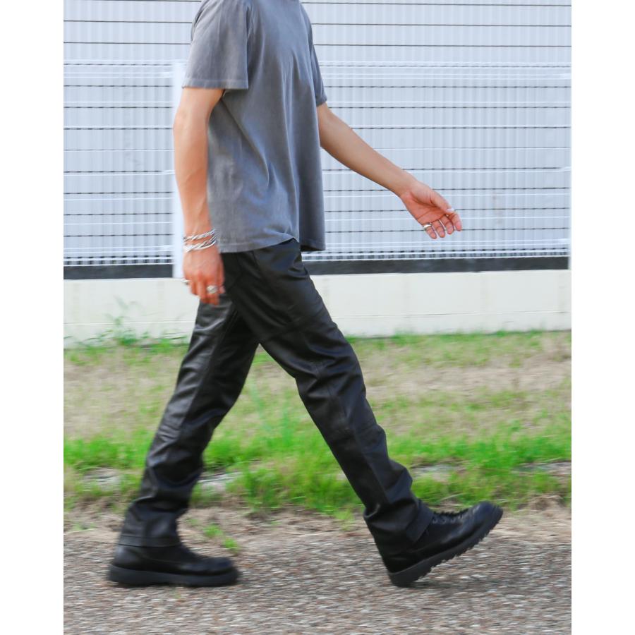 レザーパンツ ボトムス ストレート メンズ 革パンツ 本革 牛革 カウレザー L1112 |  | 06