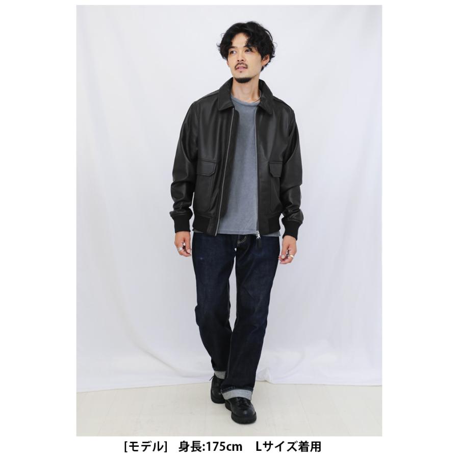 本革 レザー メンズ ブラック ブラウン A2フライトジャケット
