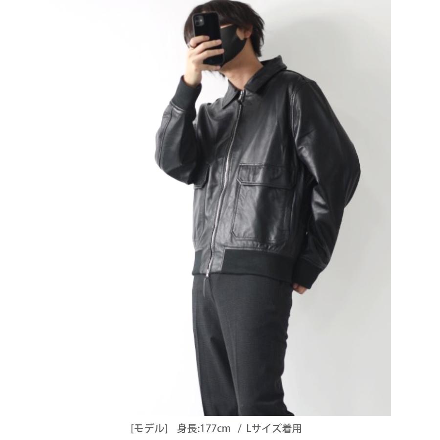 本革 レザー メンズ ブラック A2フライトジャケット ラムレザー 本革 レザー メンズ ブラック A2フライトジャケット ラムレザー