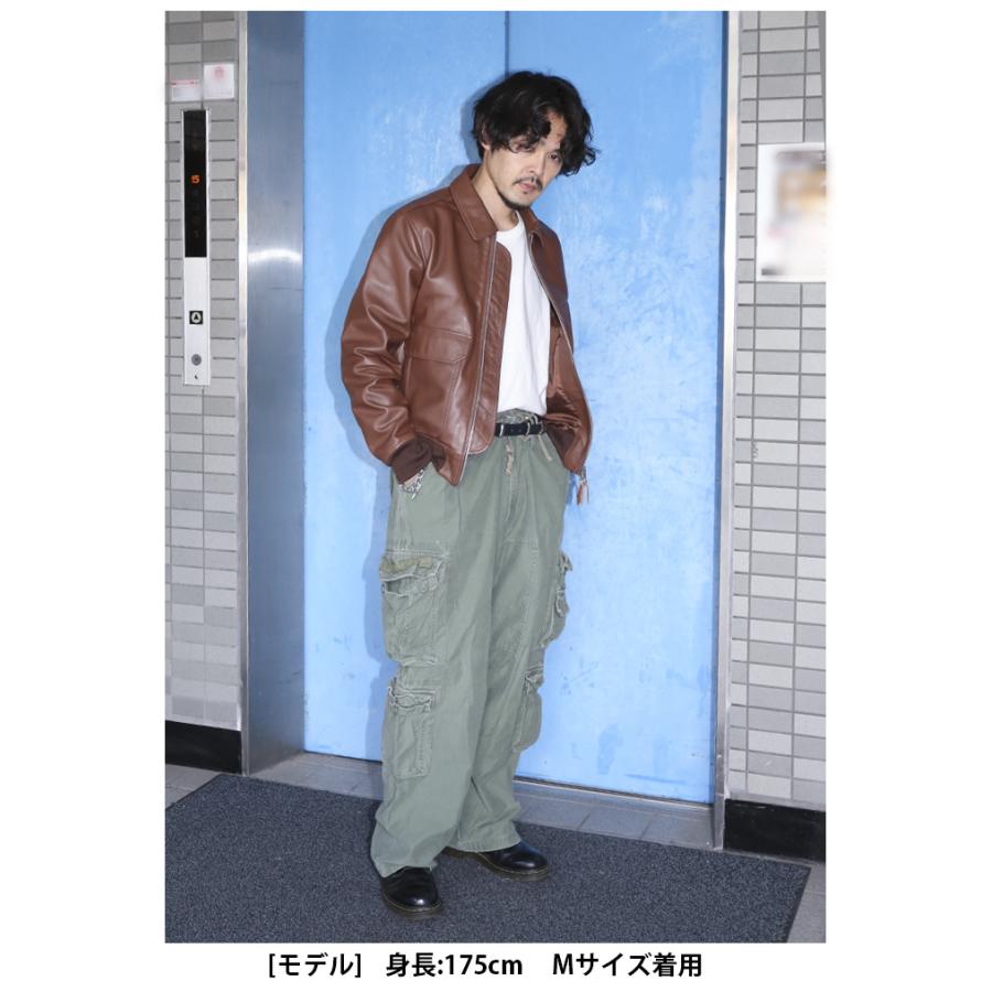 本革 レザー メンズ ブラック ブラウン A2フライトジャケット ラムレザー 革ジャン L1175 |  | 05