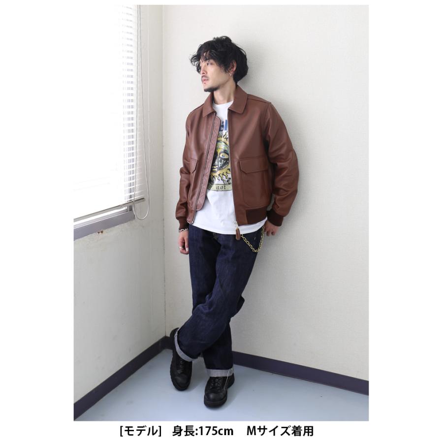 本革 レザー メンズ ブラック ブラウン A2フライトジャケット