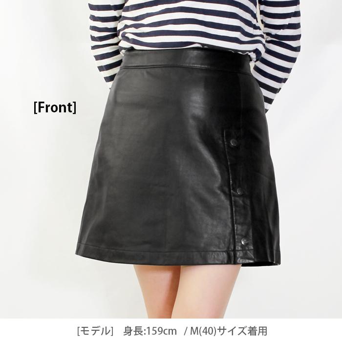レザースカート スカート ボトムス ミニスカート Aライン レディース 本革 羊革 ラムレザー L1204 |  | 04