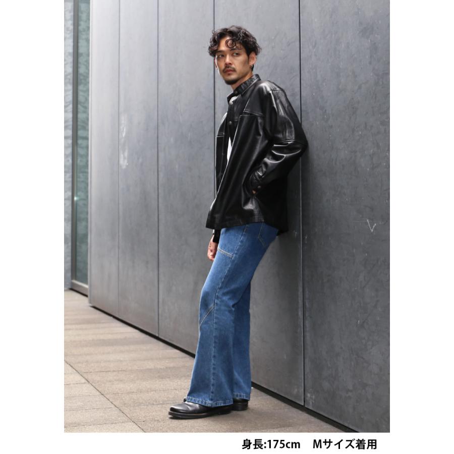 本革 ラムレザー レザーシャツ 長袖 メンズ ユニセックス ブラック L1206 |  | 02