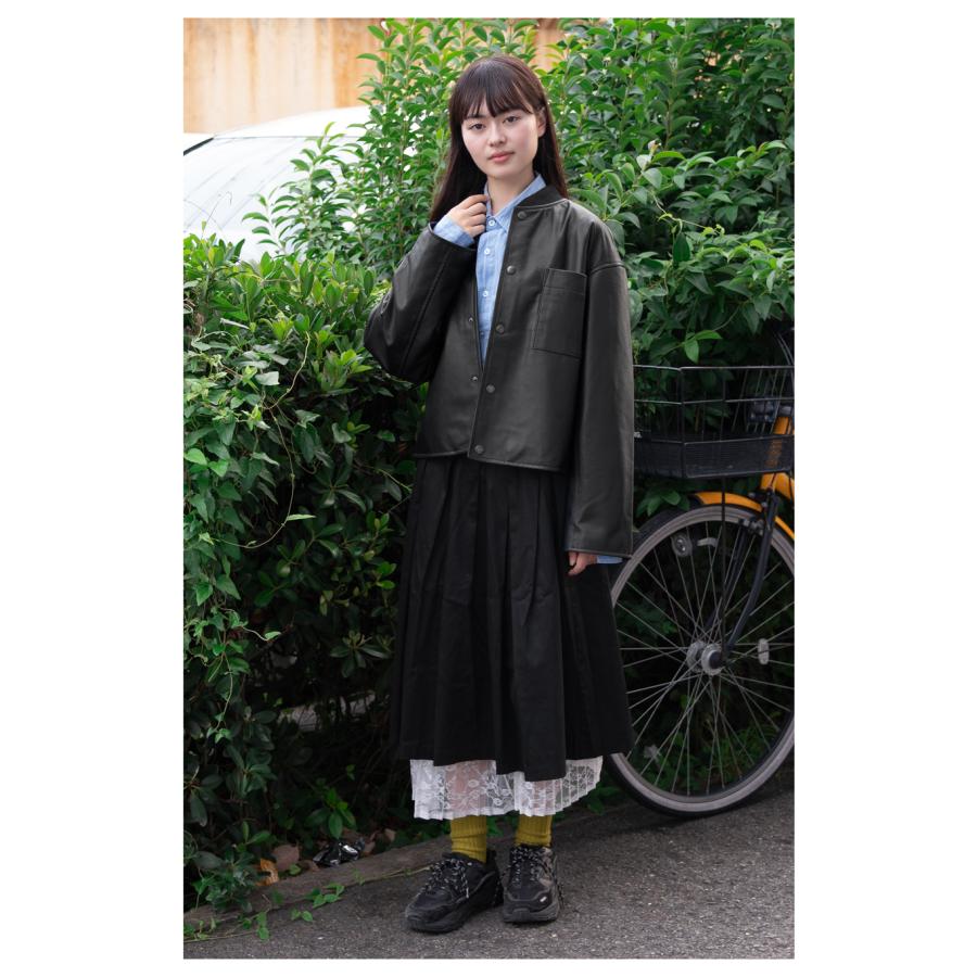 レザージャケット ブルゾン ショート丈 革ジャンアウター レディース 本革 黒 ブラック L1241 |  | 01