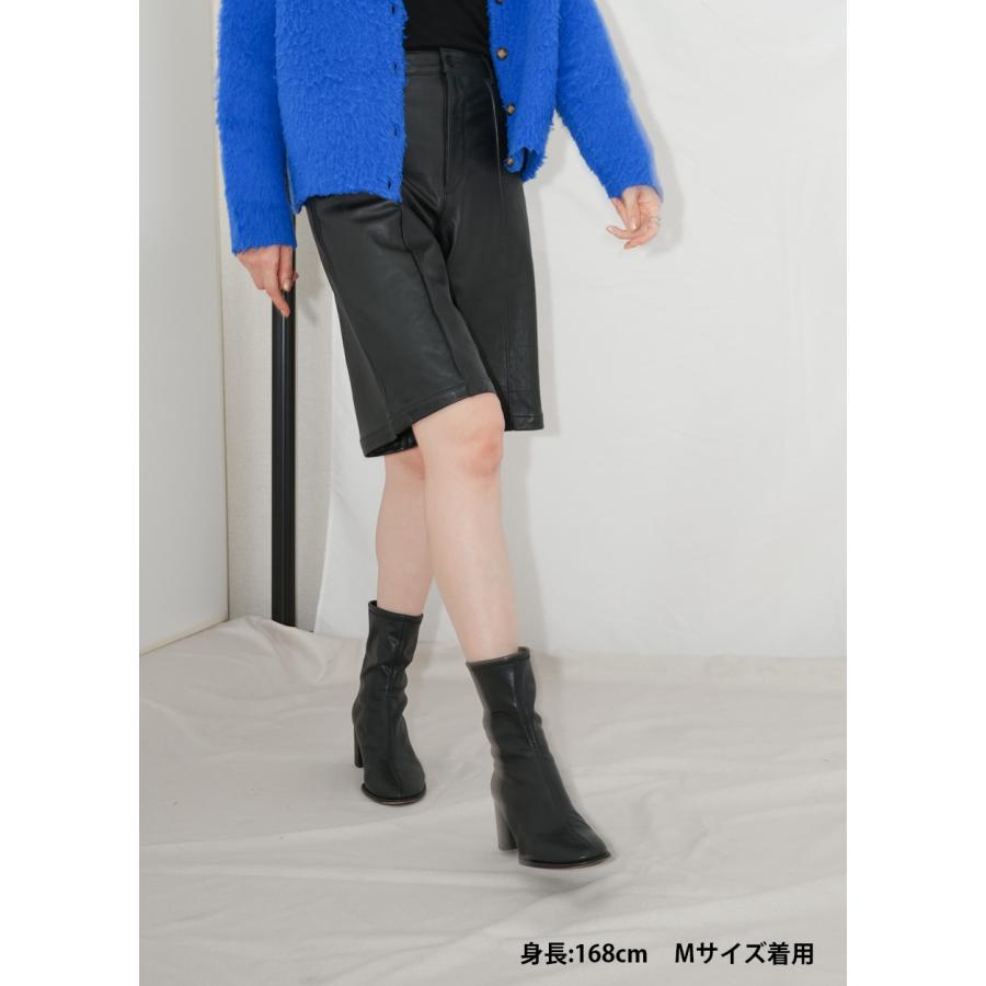 レザーパンツ 革パンツ ボトムス ハーフパンツ ハーフ丈 レディース 本革 ラムレザー レザー ブラック L1251 |  | 05