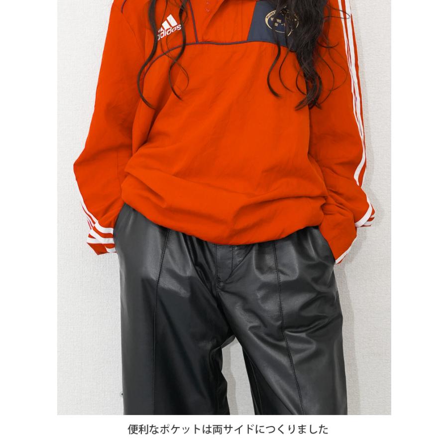 レザーパンツ 革パンツ ボトムス ワイドパンツ レディース 本革 ラムレザー フリーサイズ L1263 |  | 17