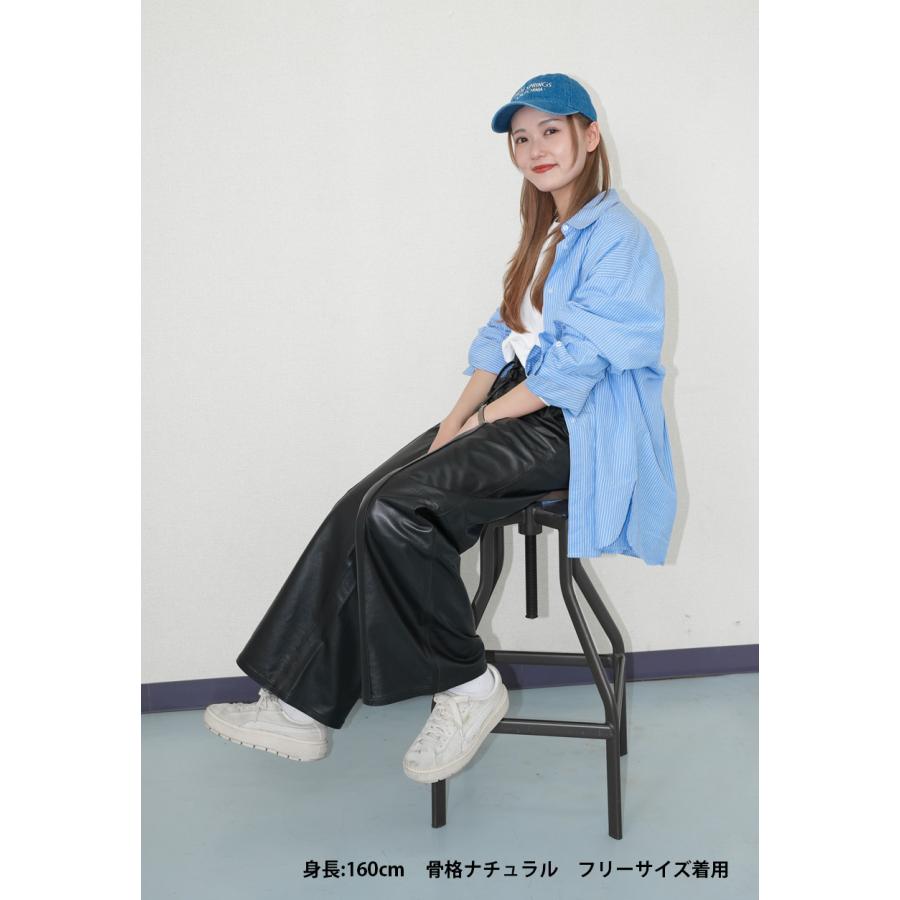 レザーパンツ 革パンツ ボトムス ワイドパンツ レディース 本革 ラムレザー フリーサイズ L1263 |  | 04