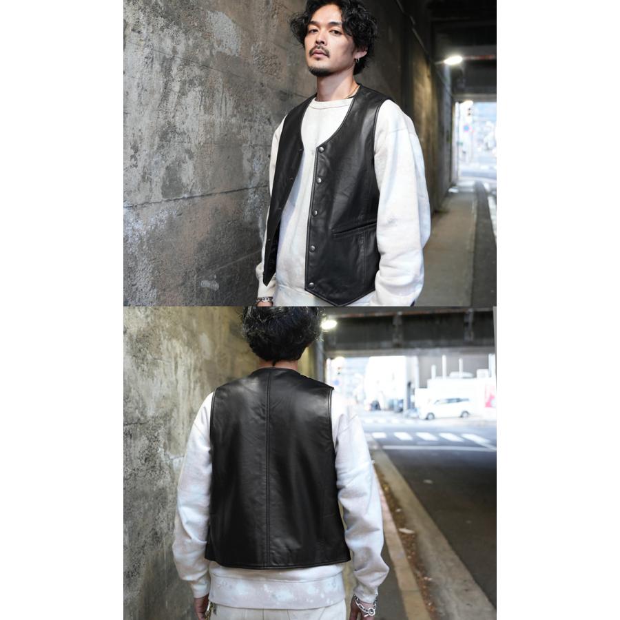 レザーベスト ベスト ジレ ドレスベスト メンズ 本革 ラムレザー ブラック M-XLサイズ L1264 |  | 03