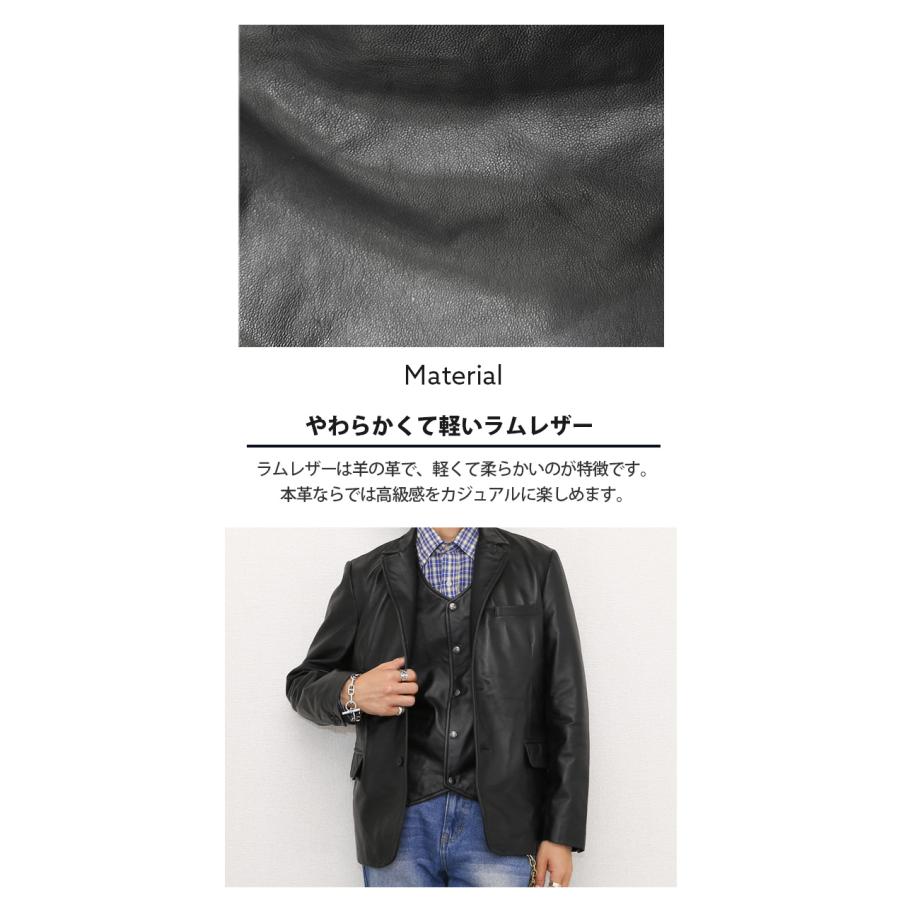 レザーベスト ベスト ジレ ドレスベスト メンズ 本革 ラムレザー ブラック M-XLサイズ L1264 |  | 05