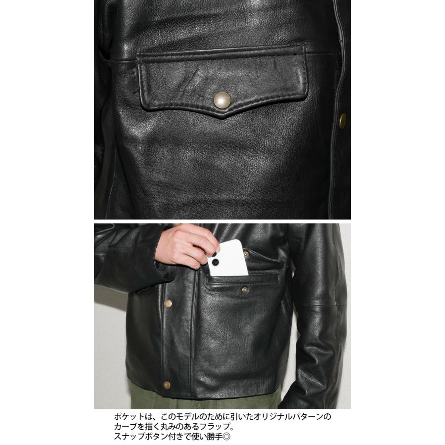 レザージャケット 革ジャン カウレザー 牛革 ショート丈 長袖 メンズ ジャケット アウター 本革 M-XLサイズ L1291 |  | 18