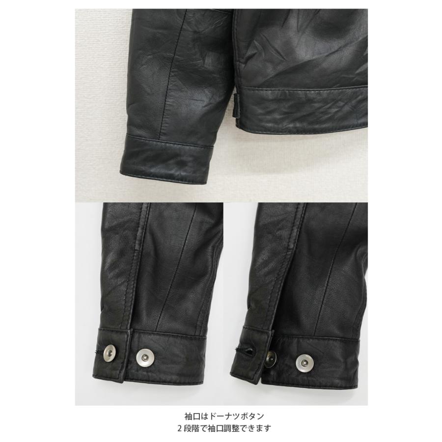 レザージャケット トラッカージャケット ブルゾン メンズ 本革