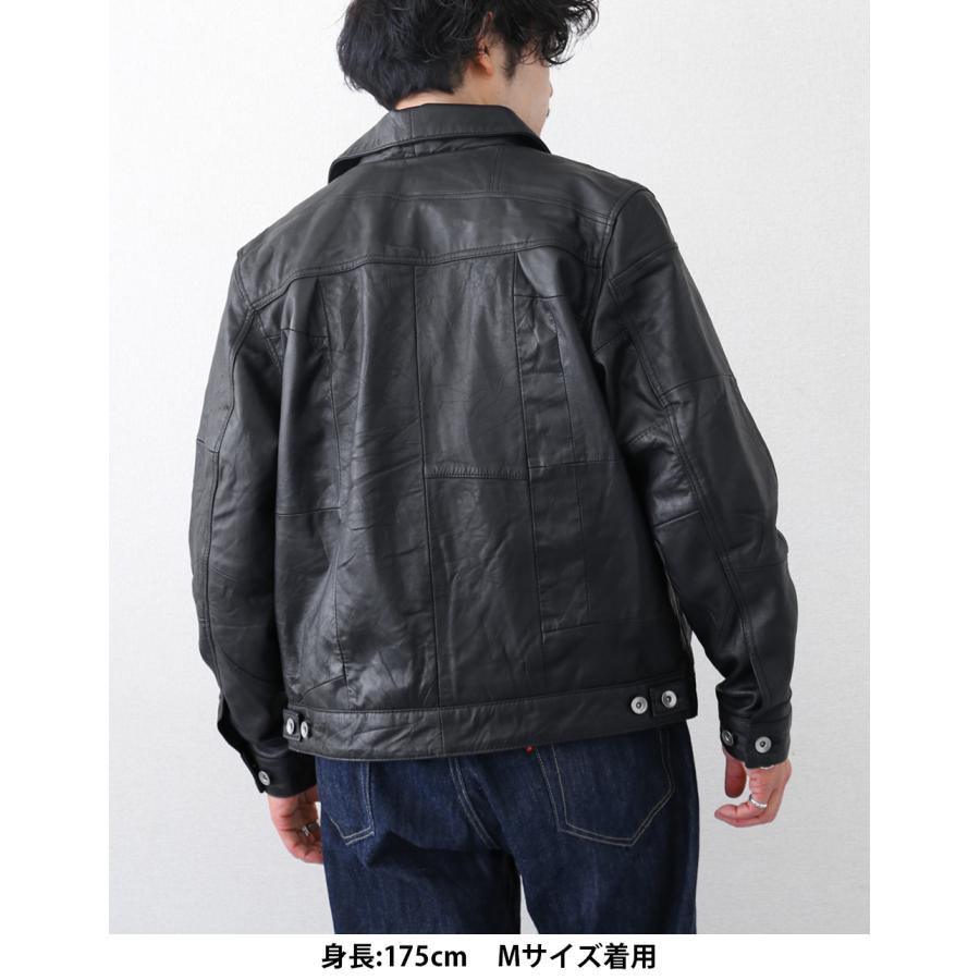 レザージャケット トラッカージャケット ブルゾン メンズ 本革