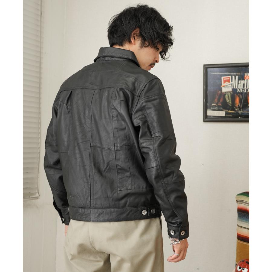 レザージャケット トラッカージャケット ブルゾン メンズ 本革