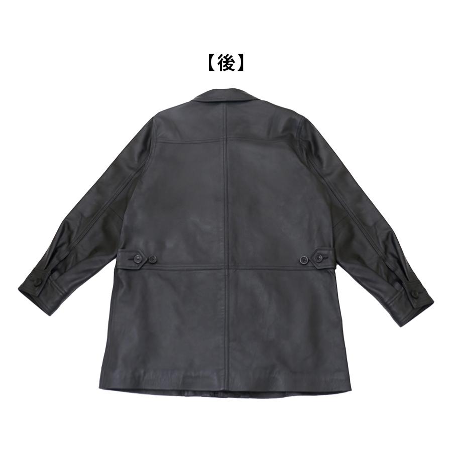 レザーコート ビジネスコート レザージャケット 革ジャン メンズ 本革 ラムレザー ビジネス ブラック L773 |  | 11