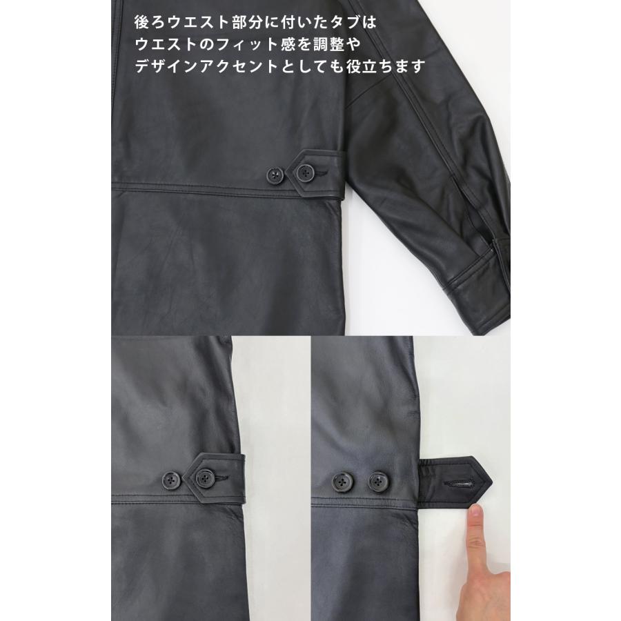 レザーコート ビジネスコート レザージャケット 革ジャン メンズ 本革 ラムレザー ビジネス ブラック L773 |  | 16
