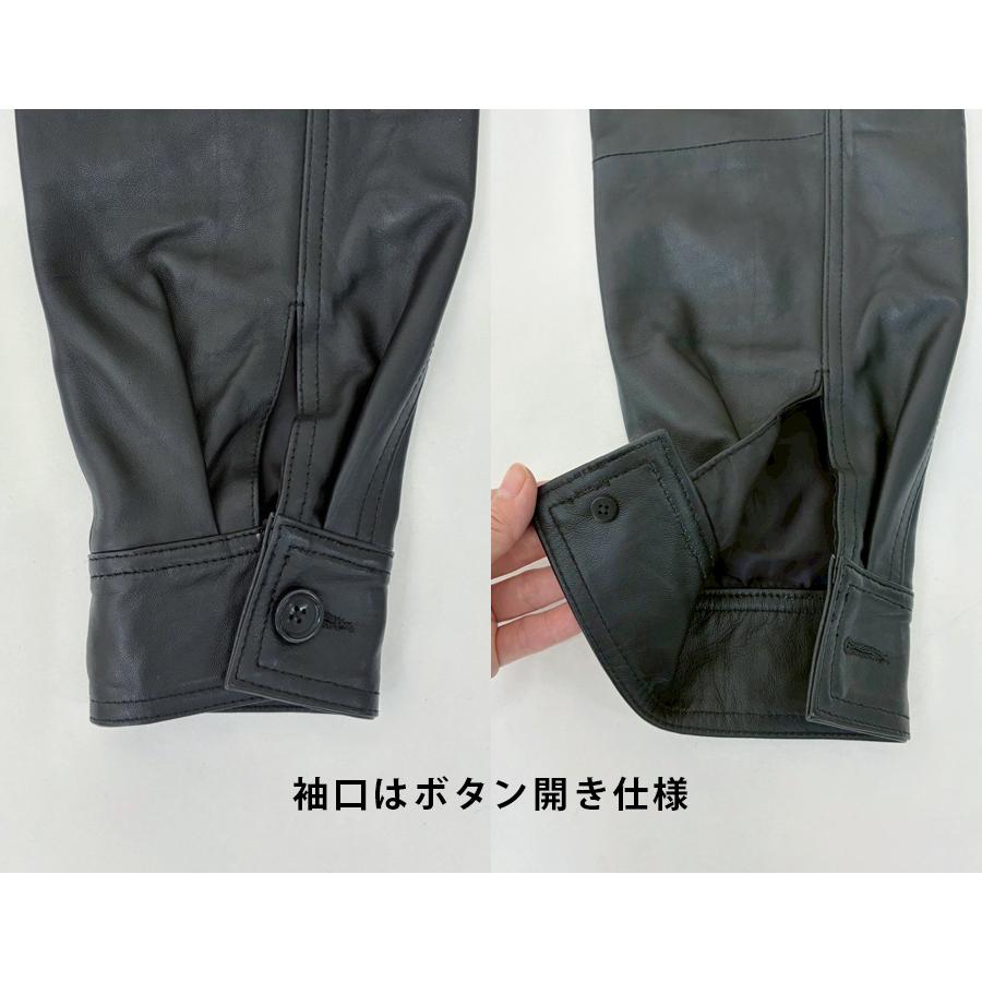 レザーコート ビジネスコート レザージャケット 革ジャン メンズ 本革 ラムレザー ビジネス ブラック L773 |  | 17