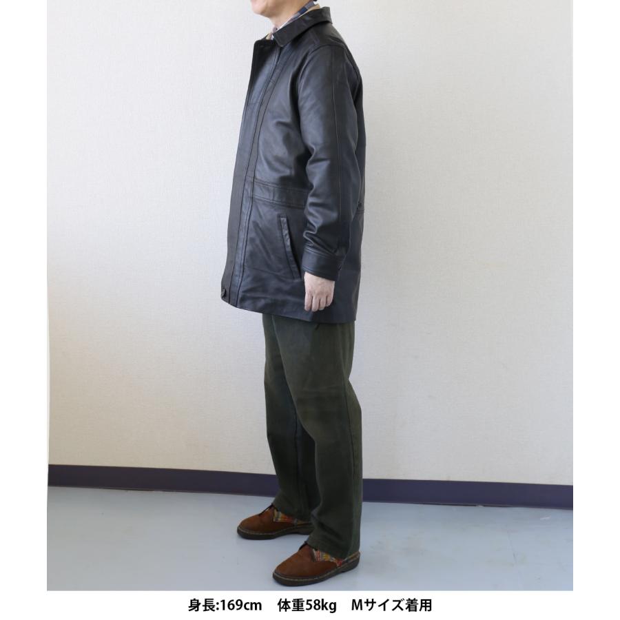 レザーコート ビジネスコート レザージャケット 革ジャン メンズ 本革 ラムレザー ビジネス ブラック L773 |  | 07